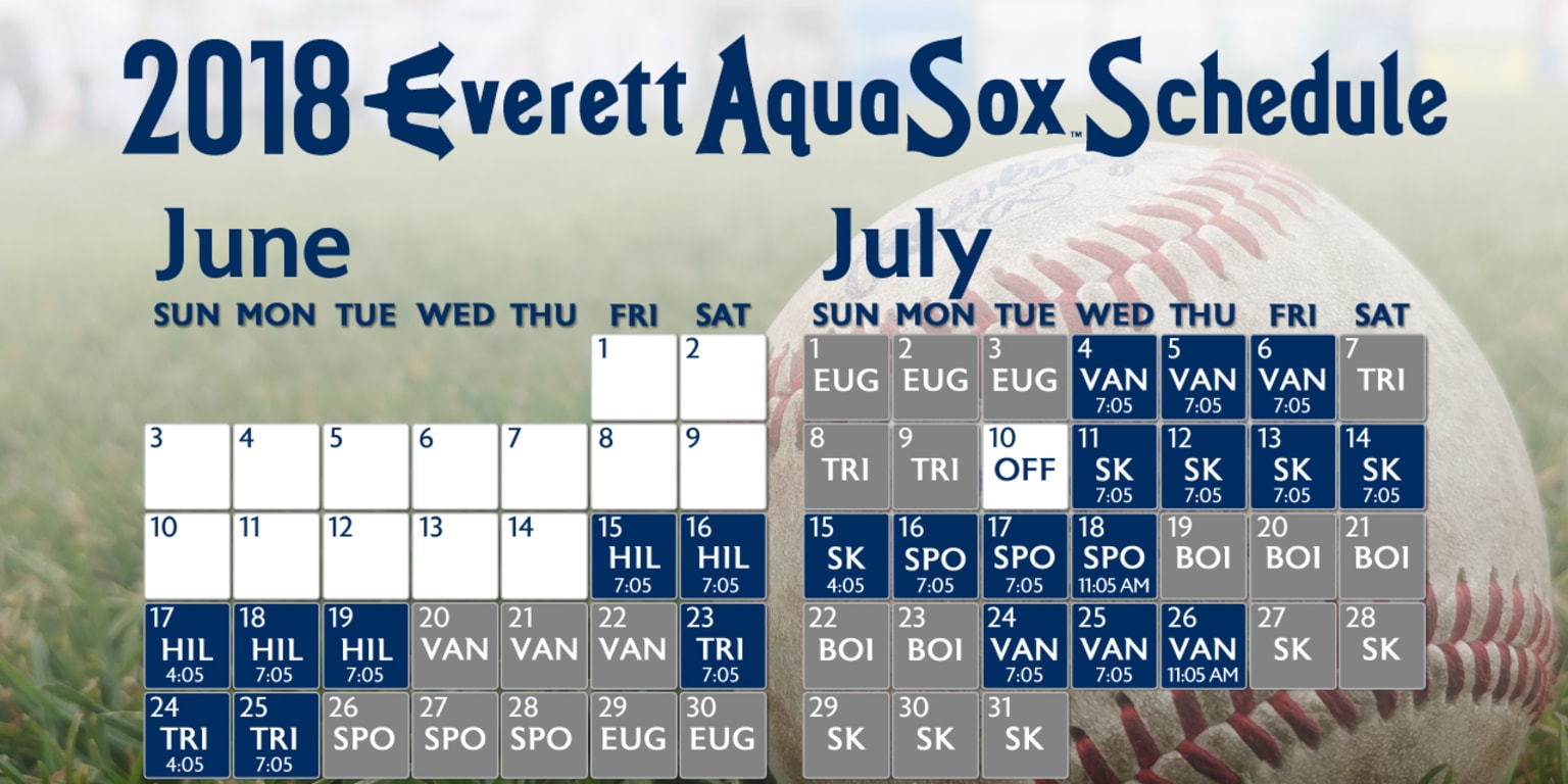 Everett AquaSox Unveil 2018 Schedule AquaSox