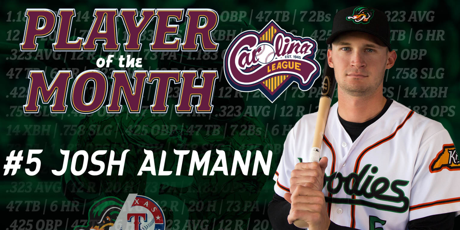 Josh Altmann Named Carolina League Player of the Month