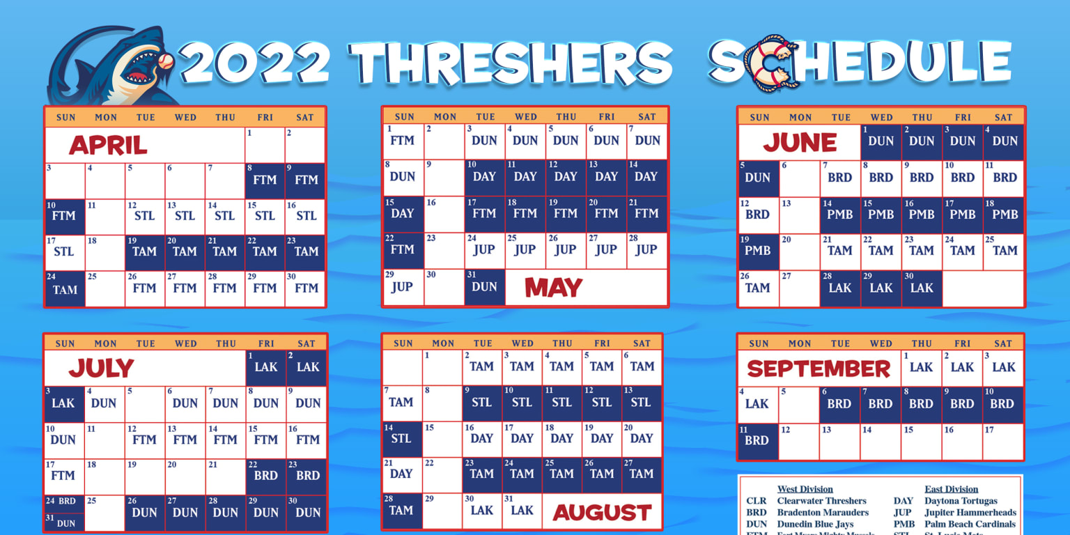 Threshers Announce 2022 Game Schedule Threshers