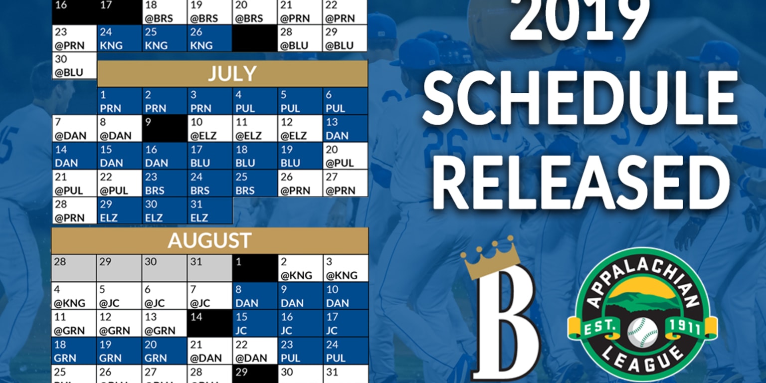 Burlington Royals 2019 Schedule Burlington