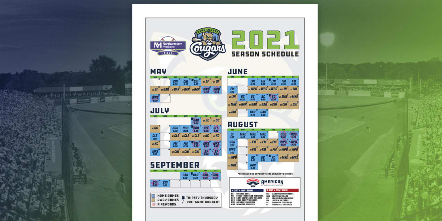 Kane County Cougars Schedule 2022 Cougars To Kick Off 2021 Season On May 18 | Milb.com