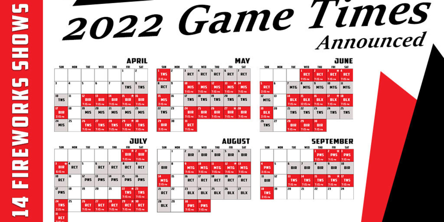 Lookouts Schedule 2022 Lookouts Announce 2022 Schedule With Game Times | Lookouts