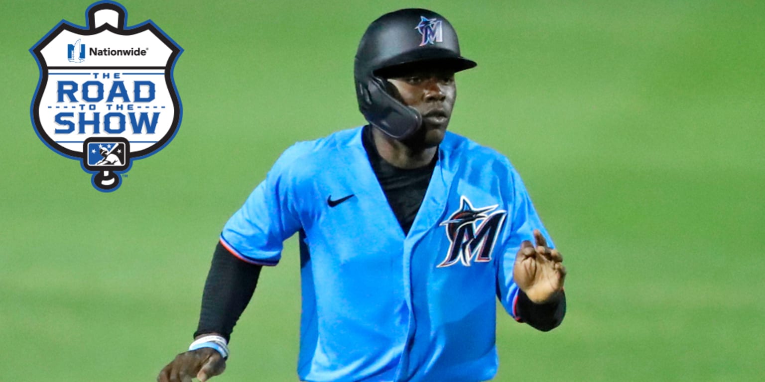 2023 Miami Marlins Auction: Jazz Chisholm Jr. Game Used City Connect Jersey  / Hat from 2023 Season - Miami Marlins