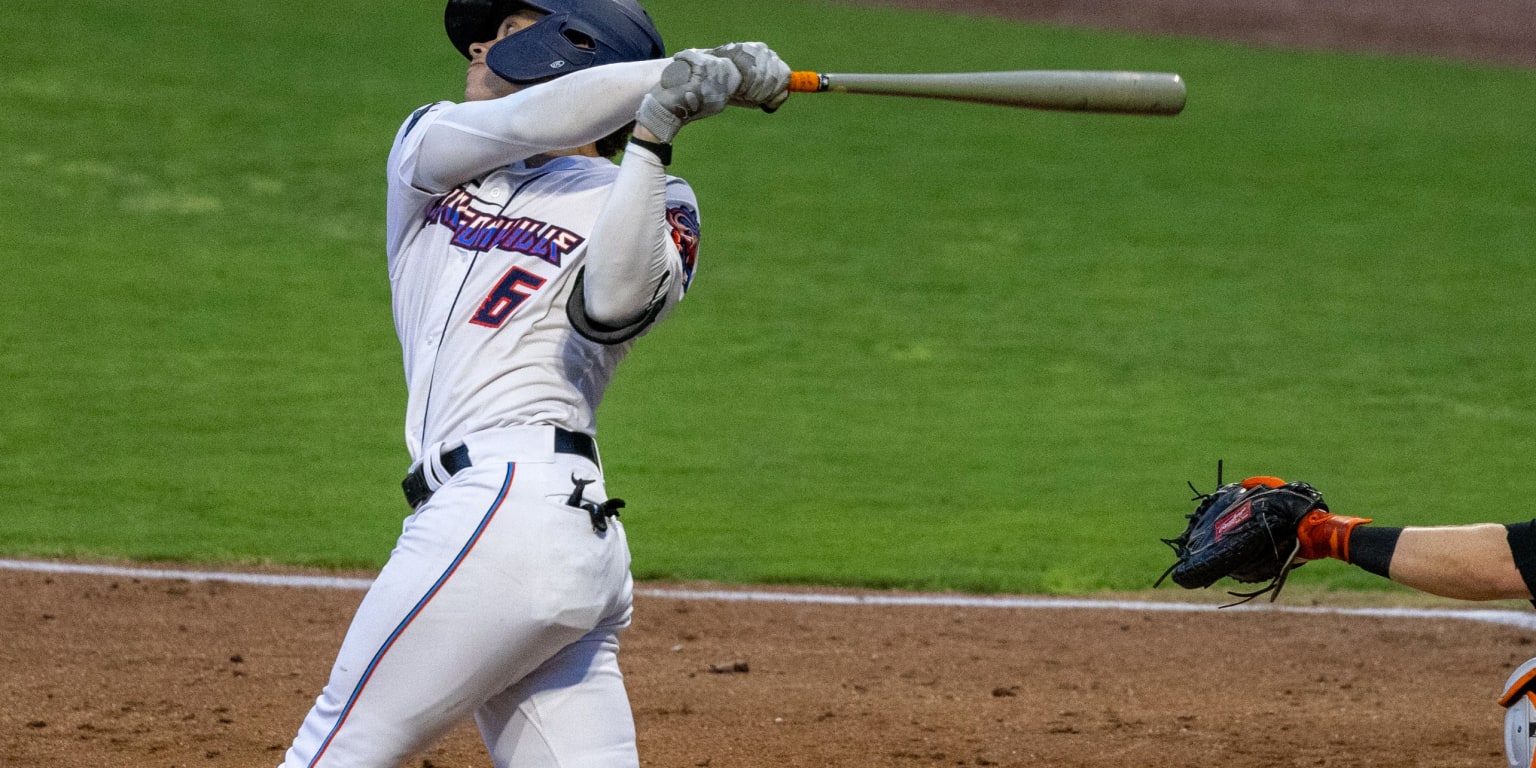 Jacksonville Jumbo Shrimp Bryson Brigman (6) leads off during an