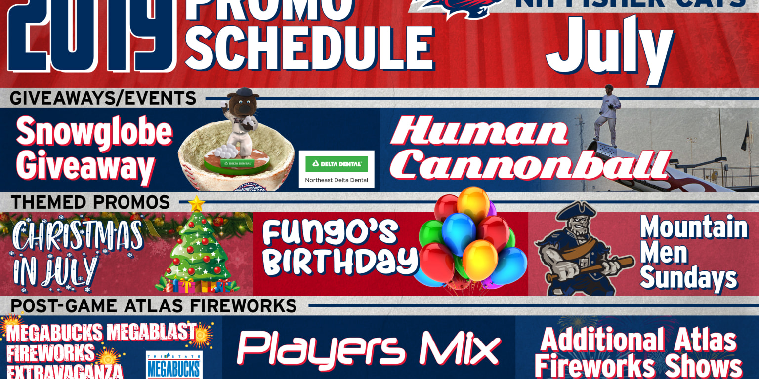 Fisher Cats July Promotions Megablast Fireworks, Human Cannonball