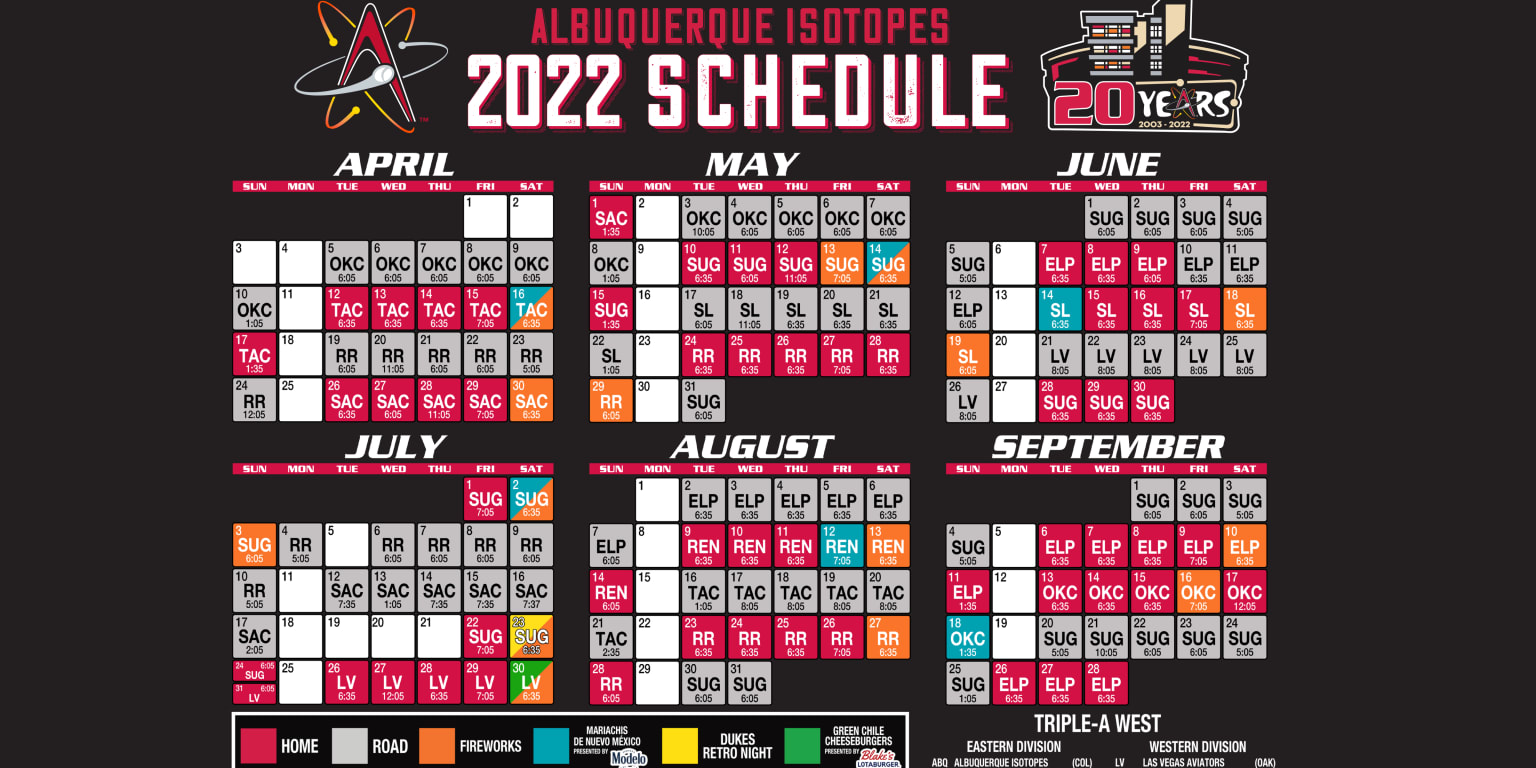 MLB Extends TripleA West Schedule To 150 Games, Isotopes Add Three