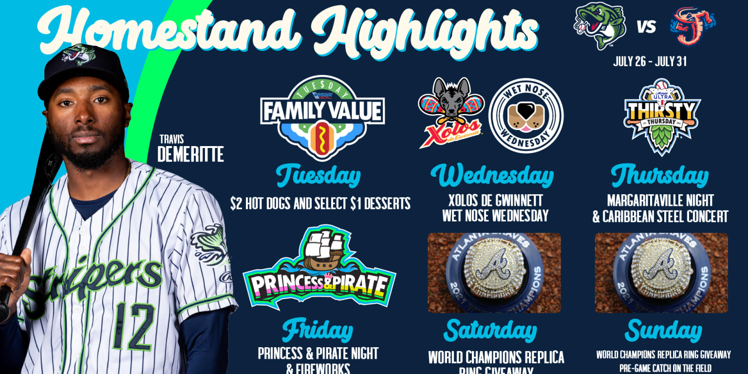 Homestand Highlights Stripers Hosting Two World Champions Replica Ring