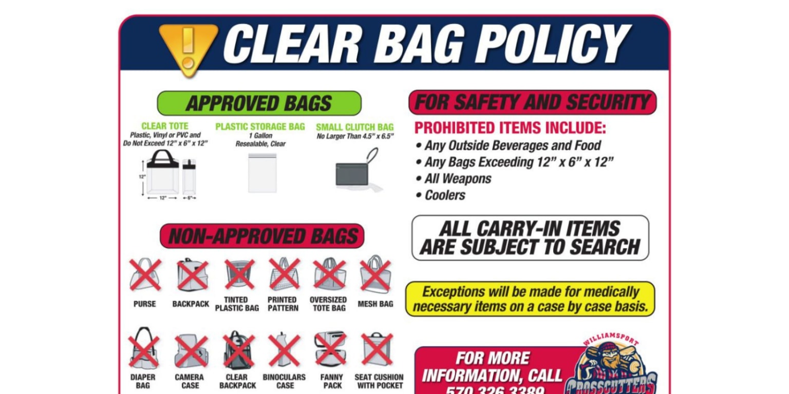 Cutters Implementing New Clear Bag Policy