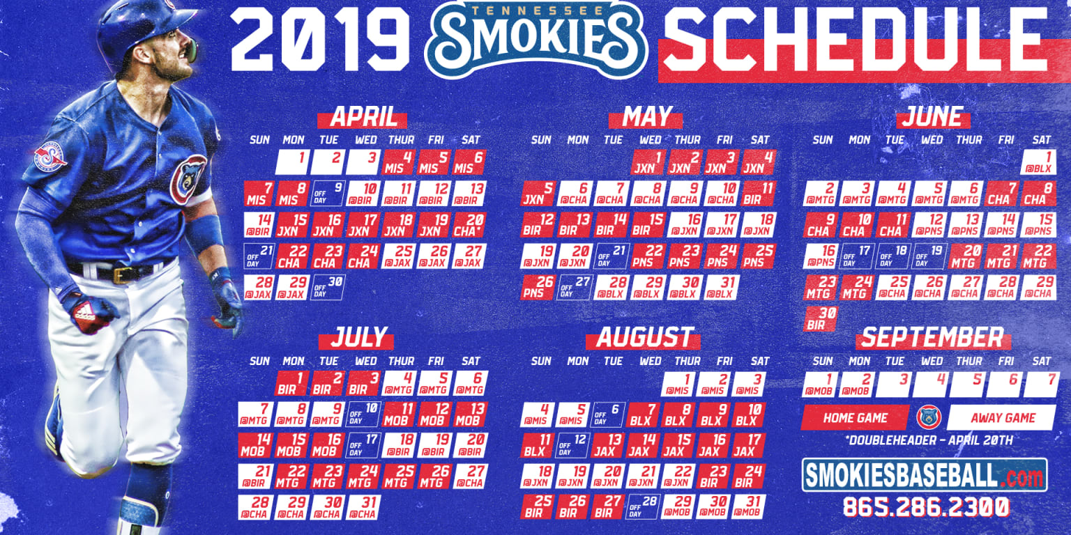 SMOKIES ANNOUNCE 2019 SCHEDULE Smokies