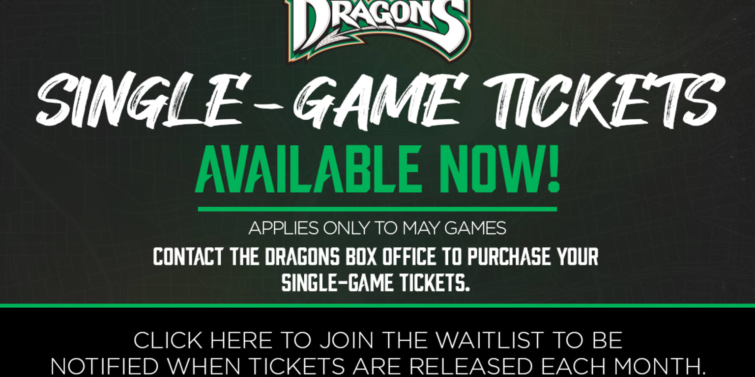 Dragons Single Game Tickets Available for Purchase Dragons