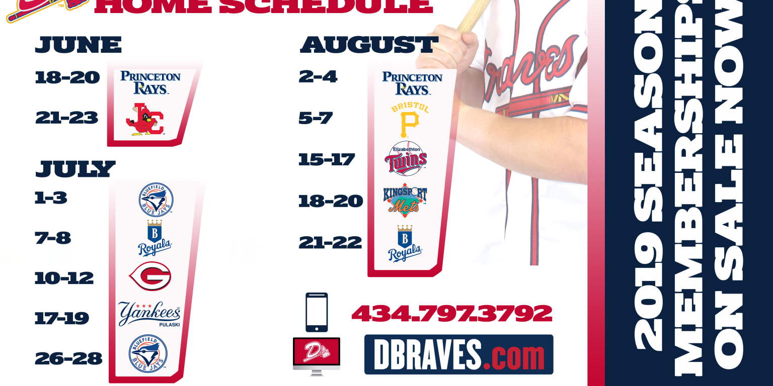 DBraves Announce 2019 Season Schedule, Season Memberships Danville