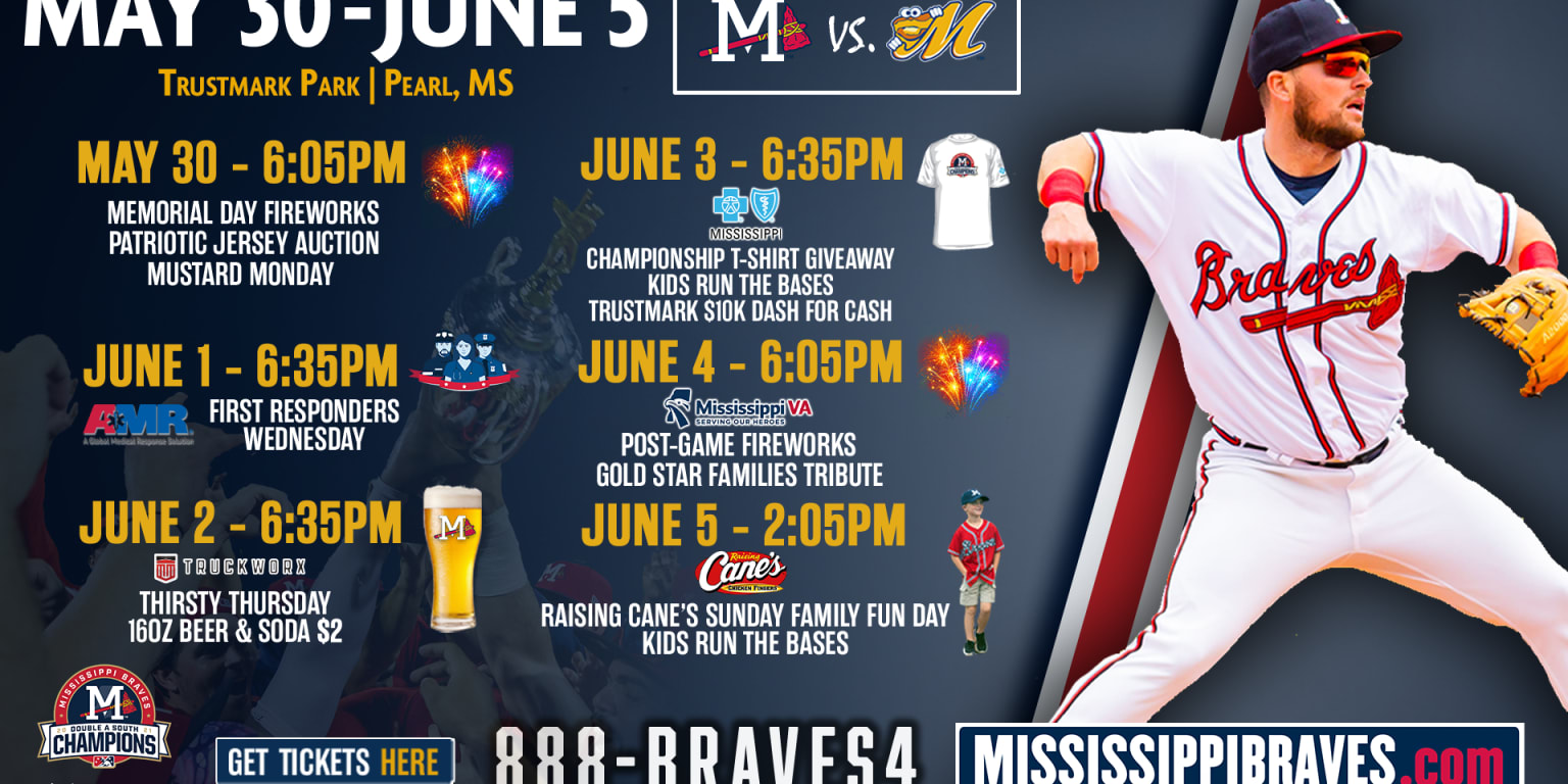 Mississippi Braves Homestand Highlights: May 30-June 5 vs. Montgomery  Biscuits