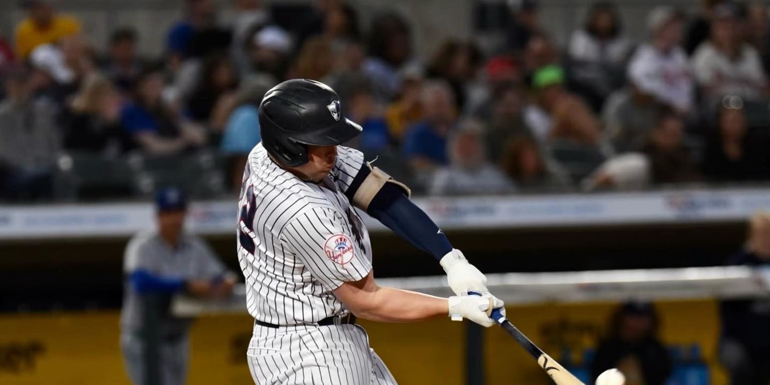 Hartford Yard Goats Daniel Montano (10) bats during an Eastern