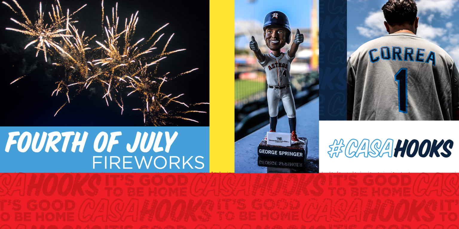 Fireworks, Springer bobblehead, Correa jersey part of July 4 Hooks