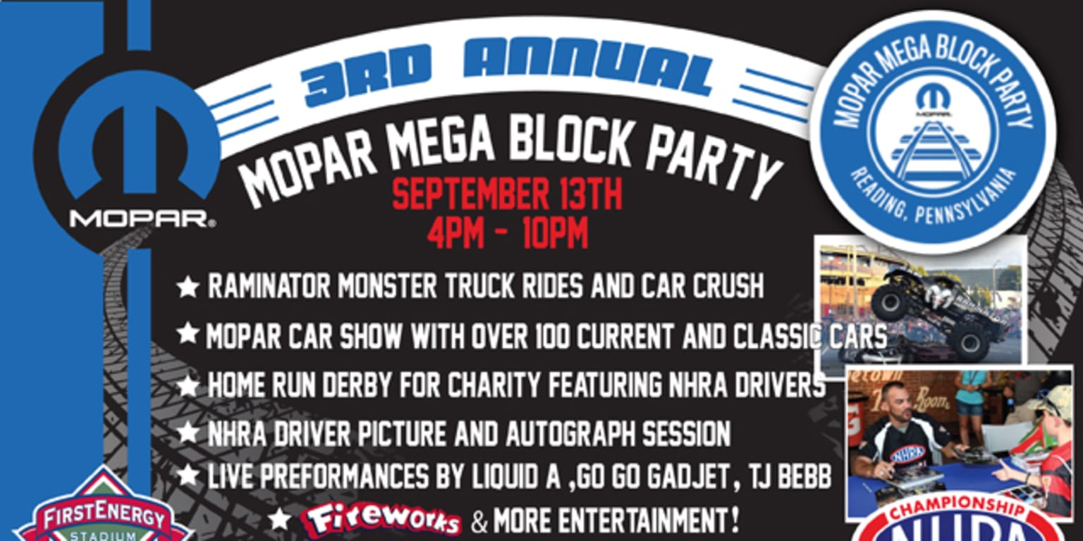 3rd Annual Mopar Mega Block Party on Thursday, September 13th