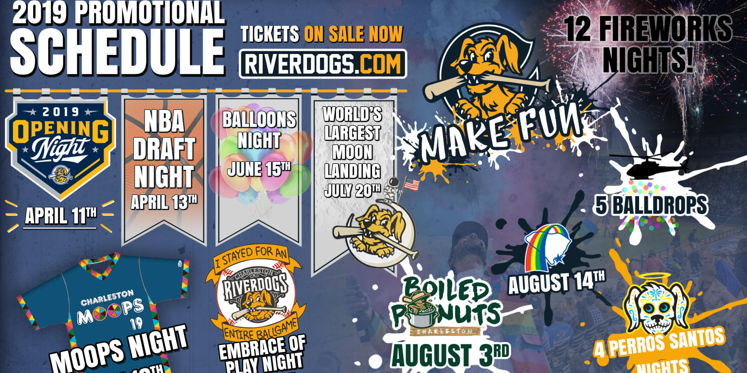 RiverDogs Release Promotions Calendar for 2023 Season