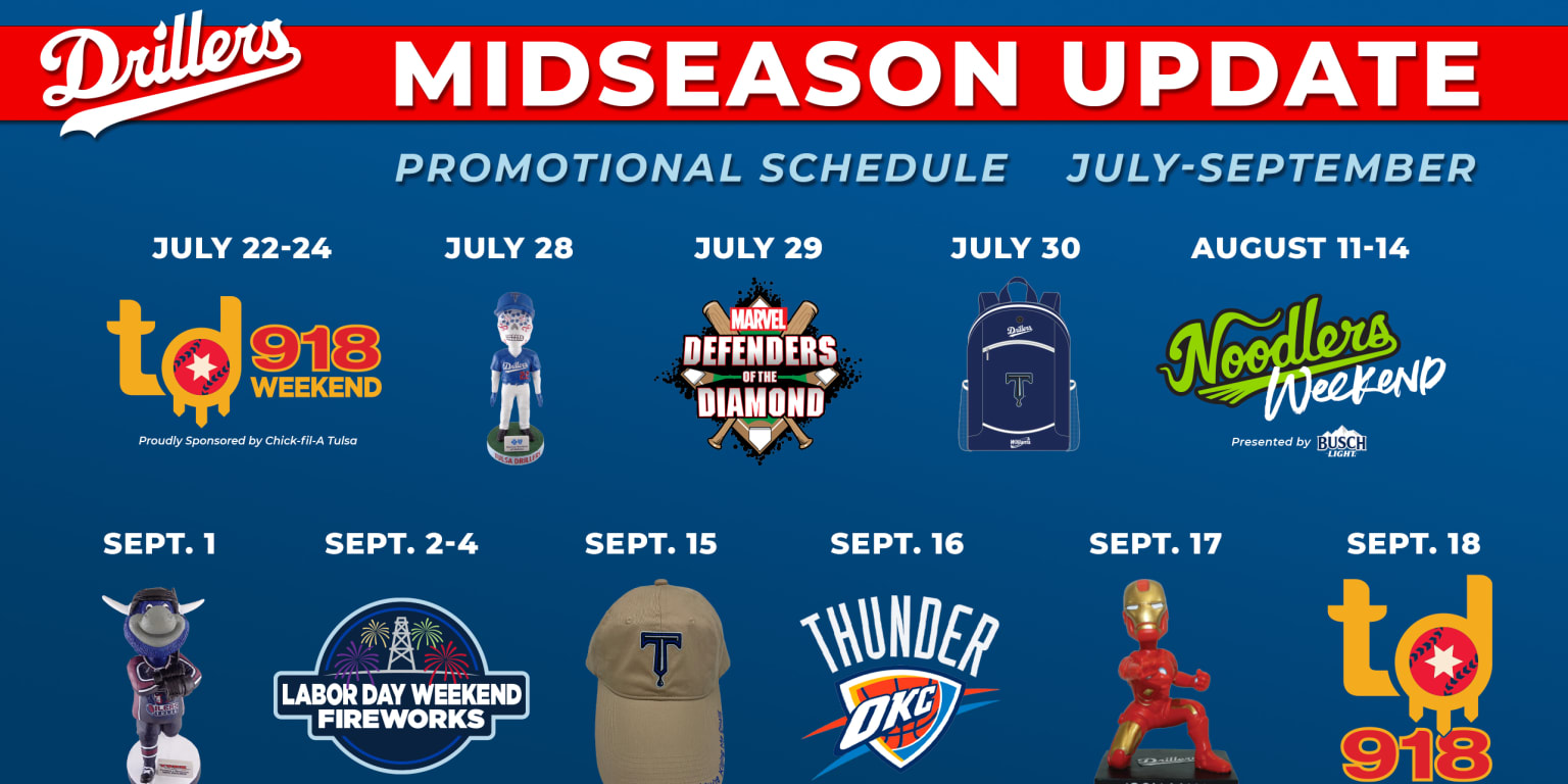 Drillers Announce 2nd Half Promotional Schedule