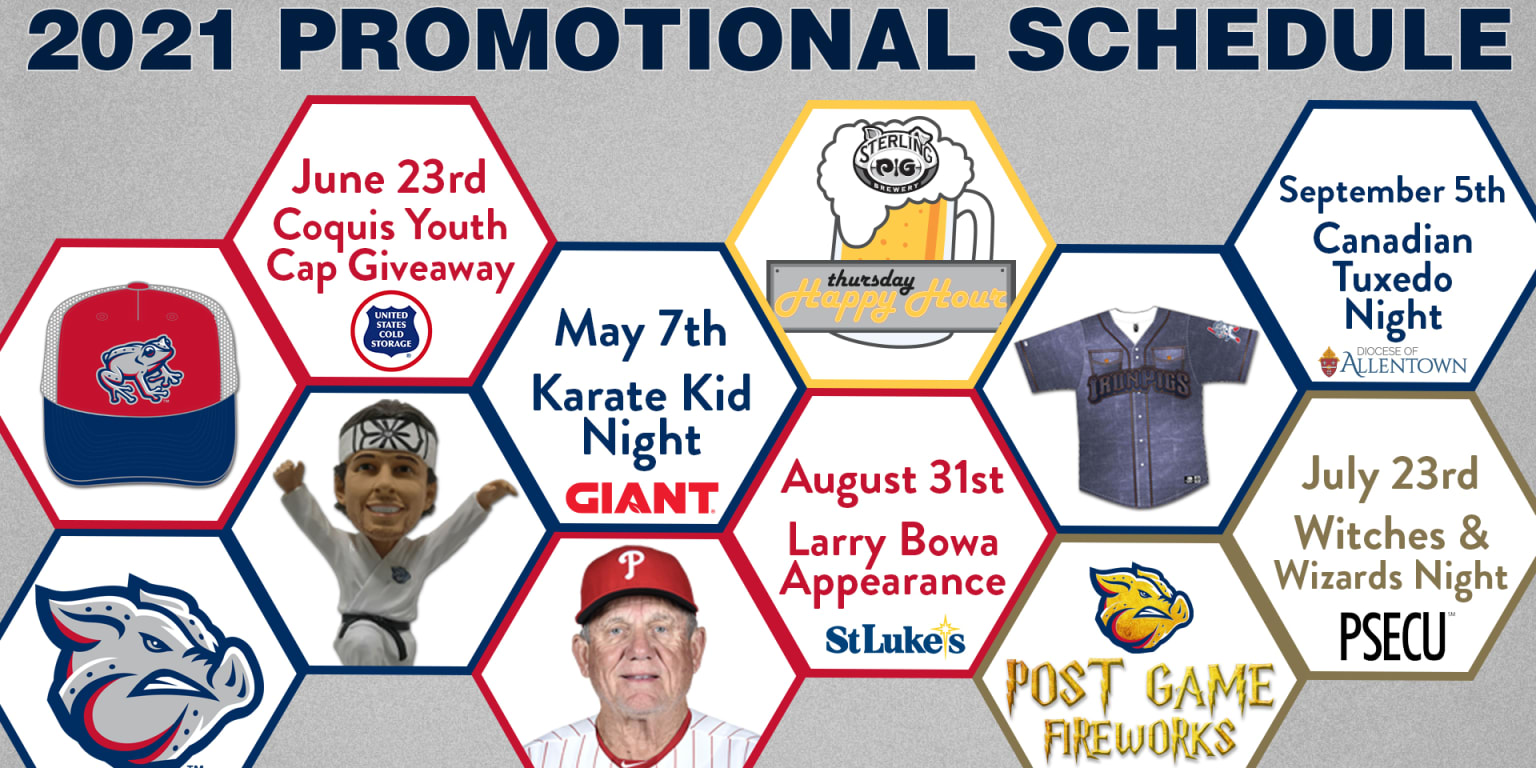 IronPigs 2021 Promotions Schedule