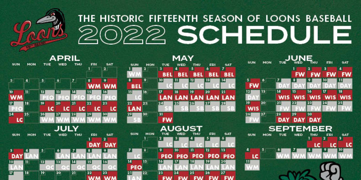 Lugnuts Schedule 2022 Loons Announce 2022 Schedule | Loons