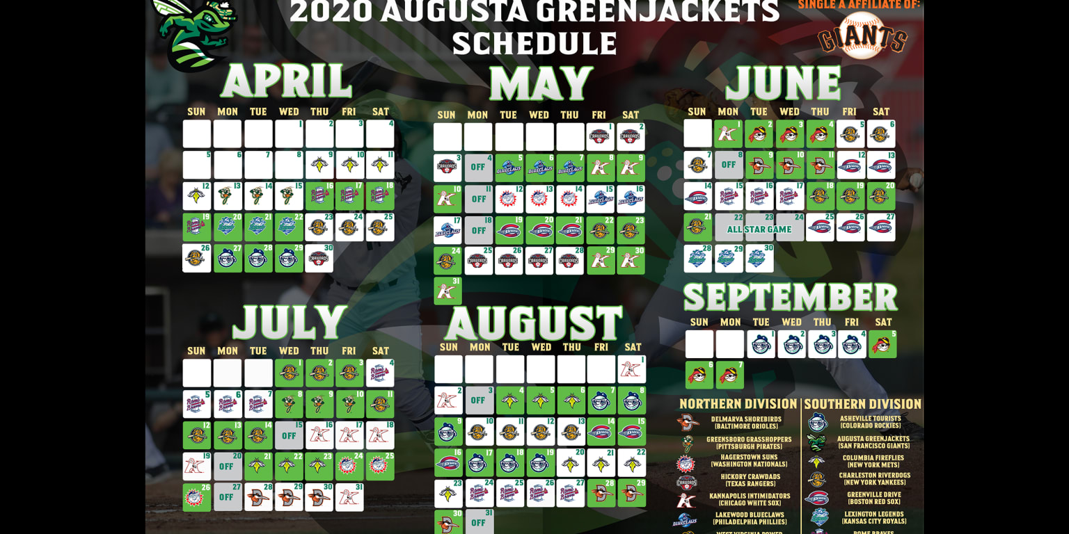 GreenJackets Announce 2020 Schedule