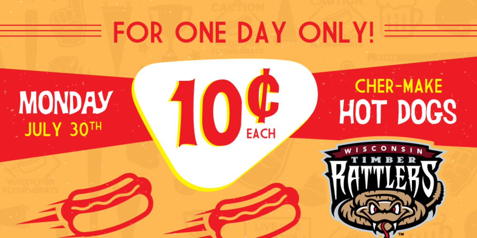 Wisconsin Timber Rattlers Bring Back Dime Dog Night for July 30