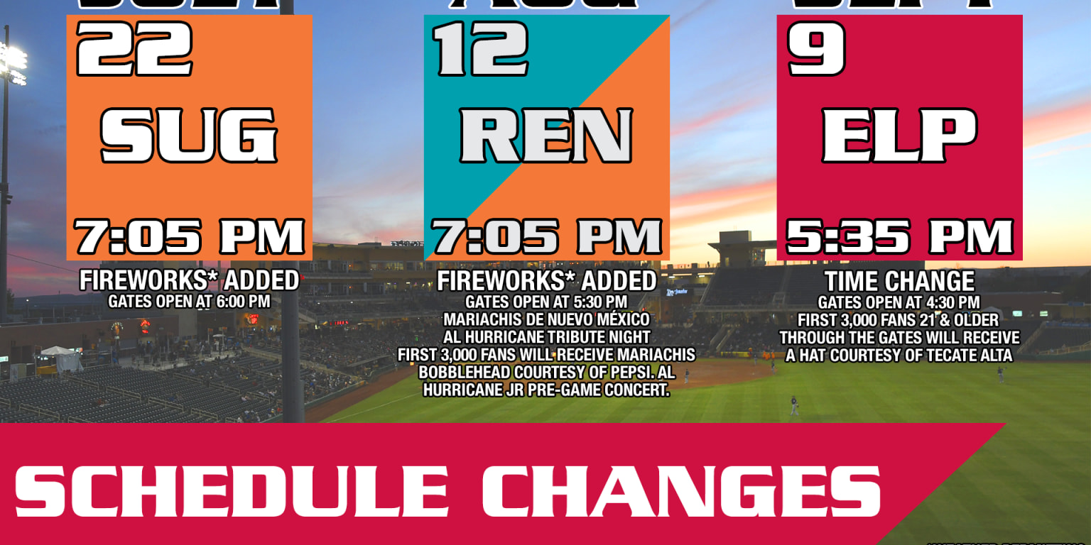 Isotopes Announce Changes to 2022 Schedule