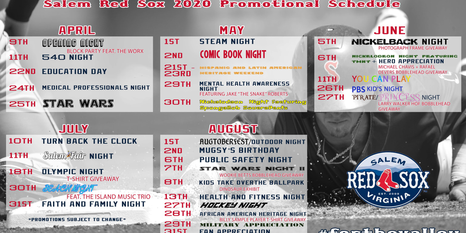 Best of the Boston Red Sox 2023 Promotional Schedule - Fenway Park