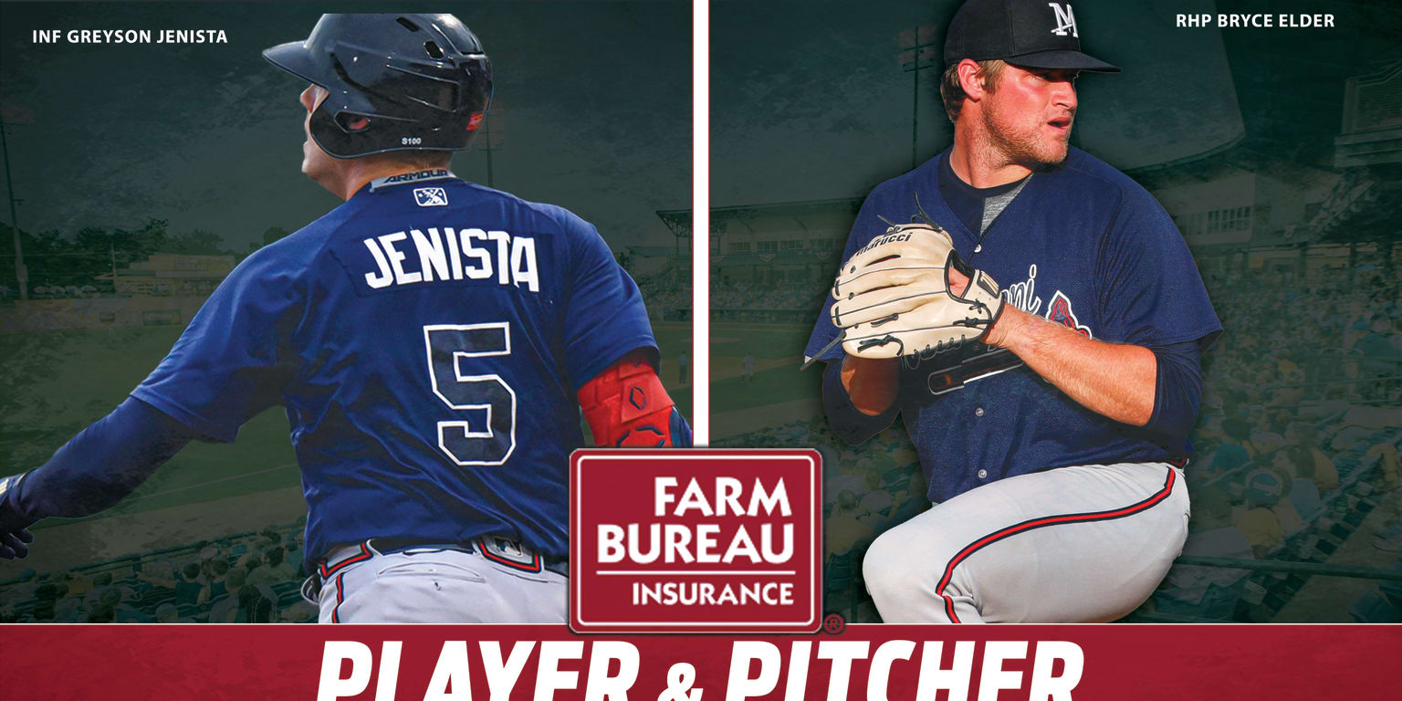 Greyson Jenista and Bryce Elder Named Farm Bureau Player & Pitcher of the  Week