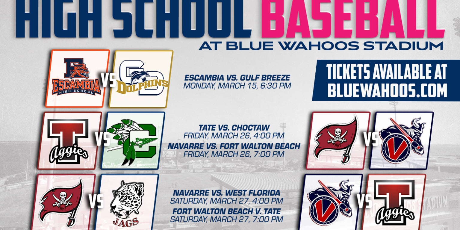 March HS Baseball Blue Wahoos Stadium Blue Wahoos