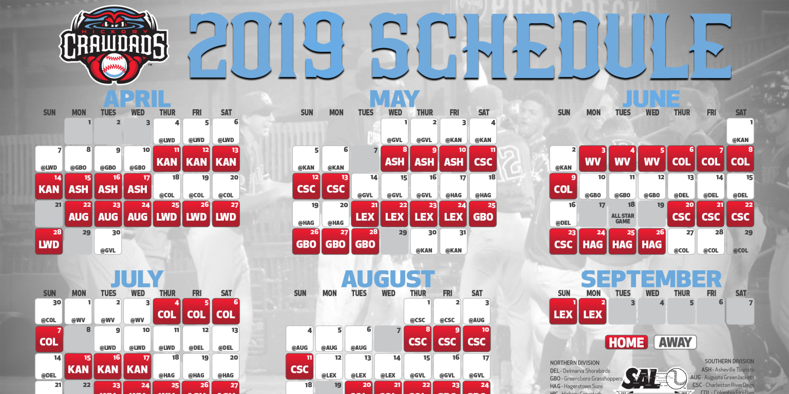 2019 Crawdads Schedule Released Crawdads
