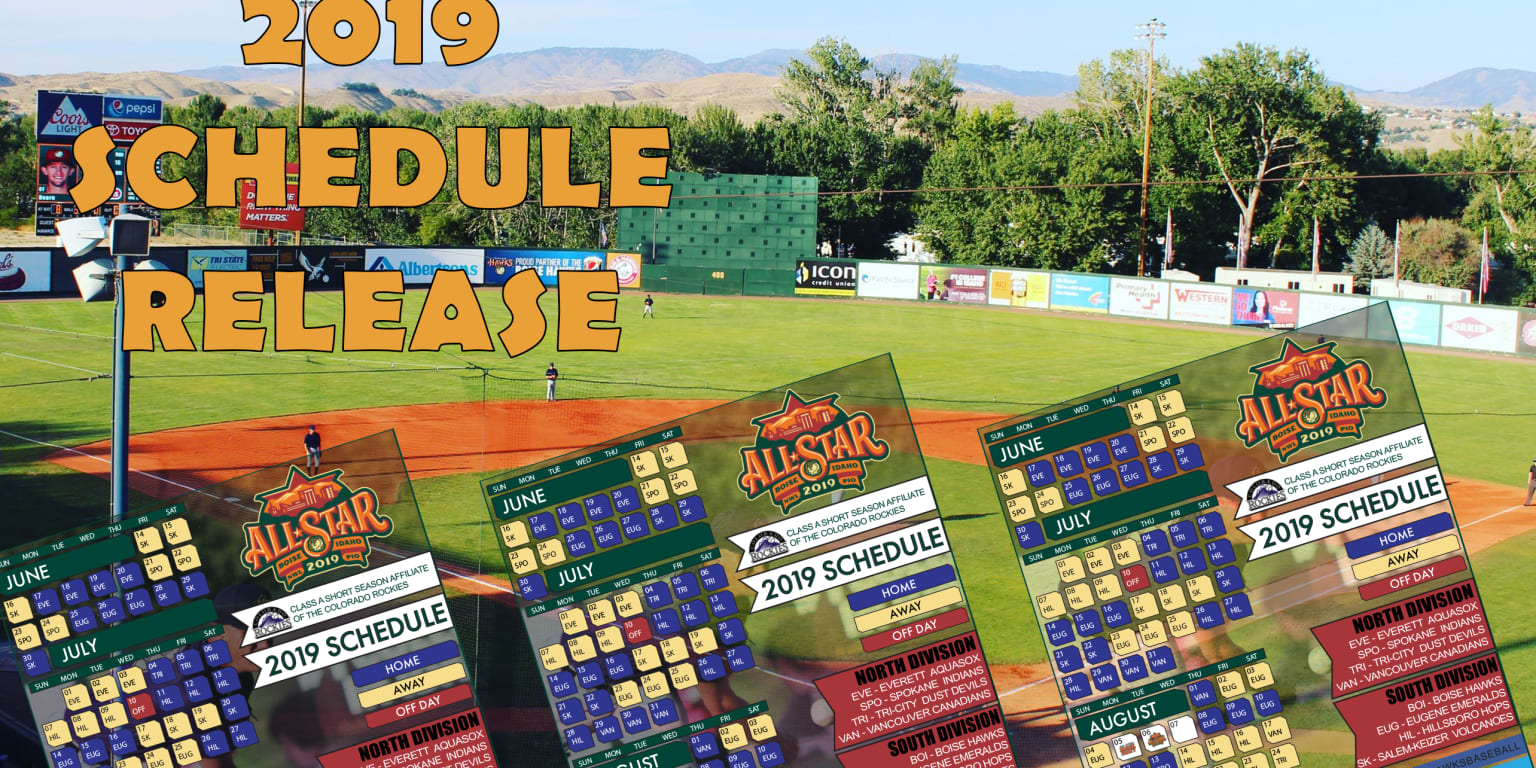 Boise Hawks Release 2019 Schedule Hawks