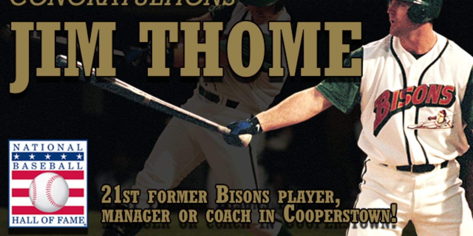 Jim Thome Baseball HOF Stats Bat - Cooperstown Bat Company