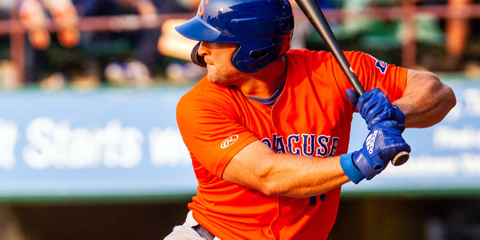 Tim Tebow works out at New York Mets camp, wearing No. 15 in orange and  blue – The Denver Post