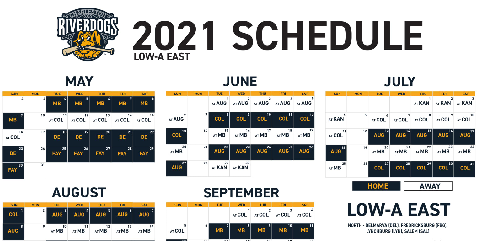 Season Schedule Release 2021 | RiverDogs