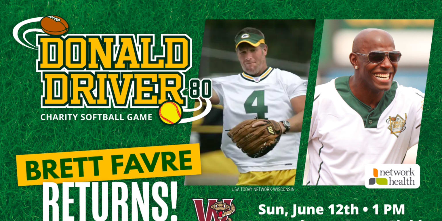 Brett Favre Returns for Donald Driver Charity Softball Game