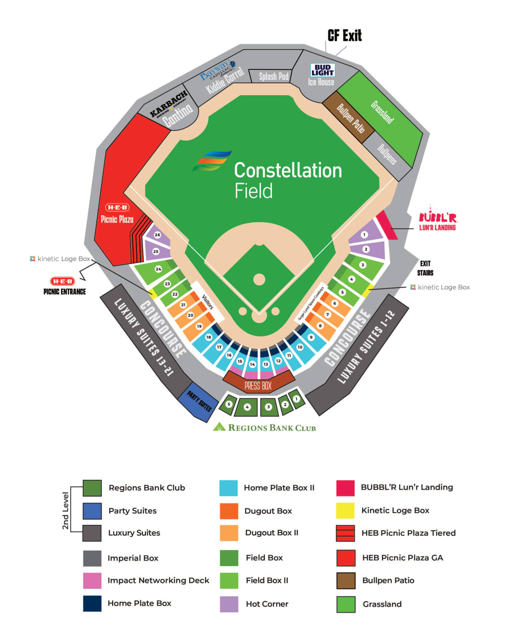 Stadium Map Space Cowboys