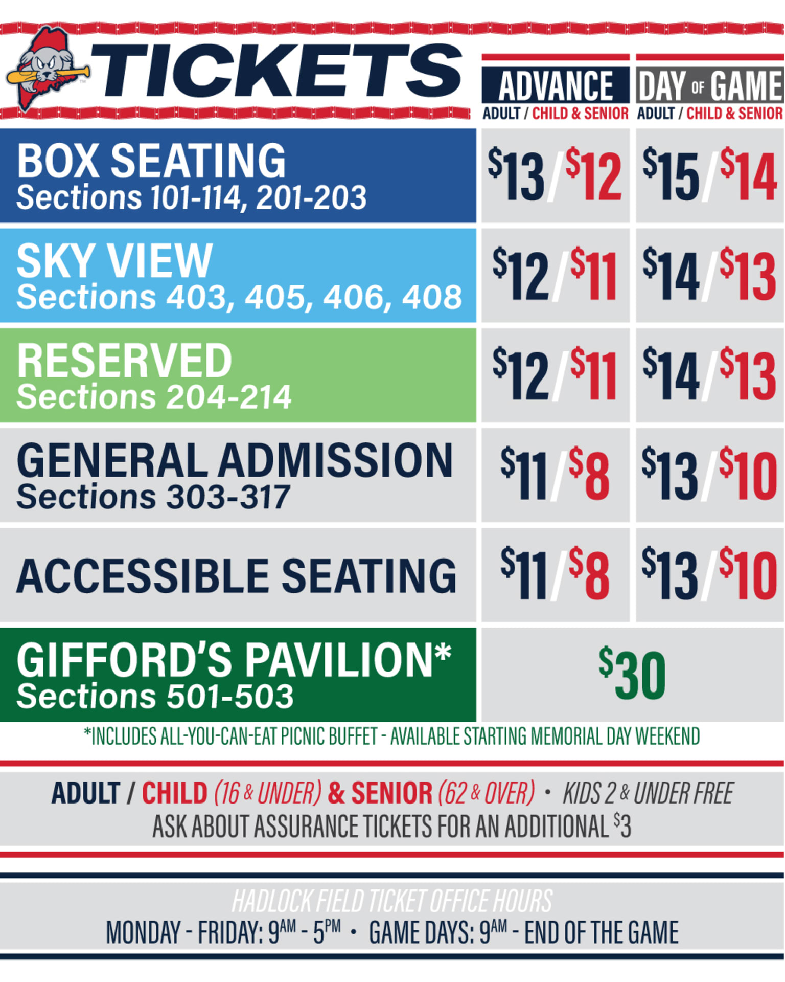 Ticket Information Sea Dogs