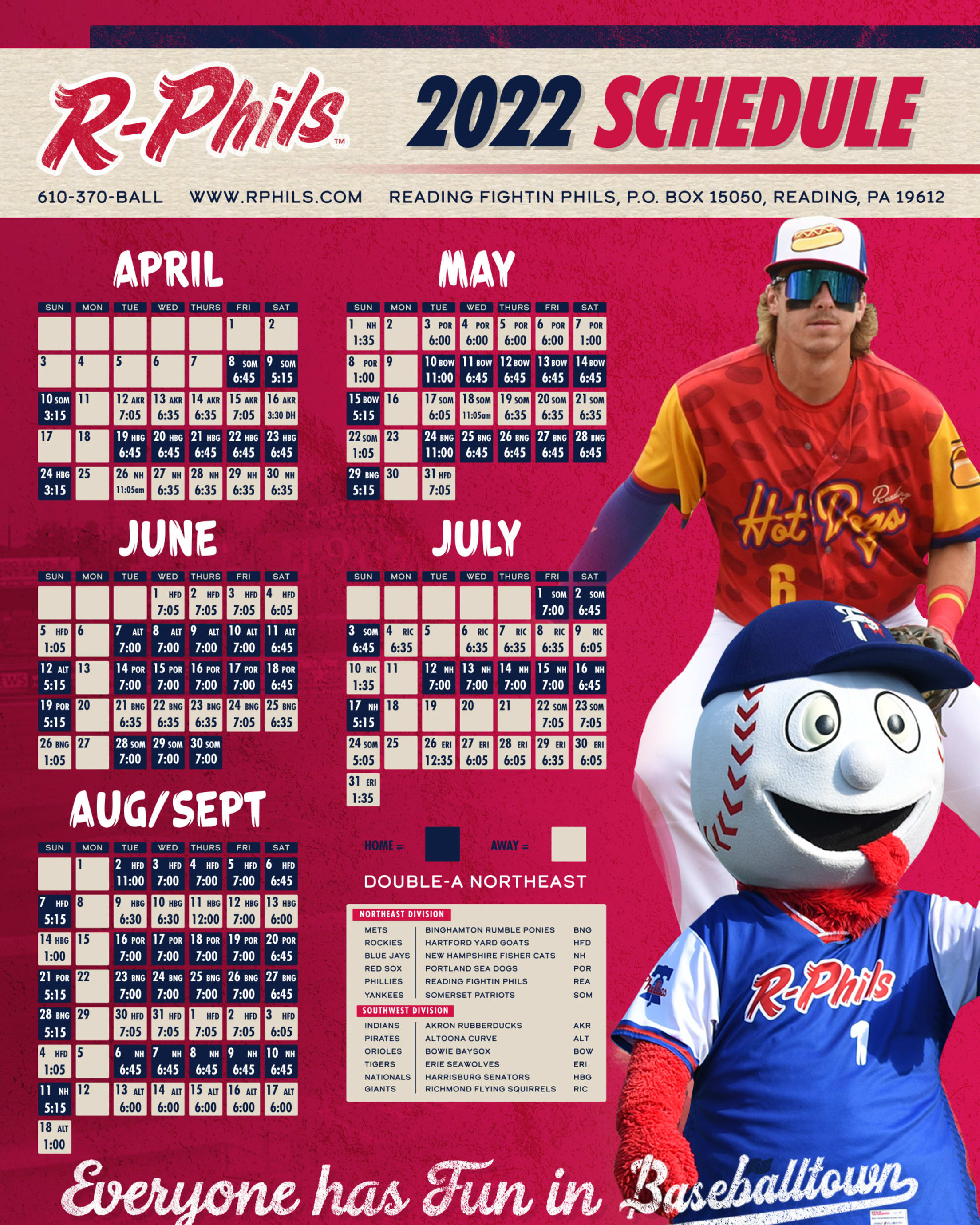 R-Phils 2022 Schedule | Fightin Phils