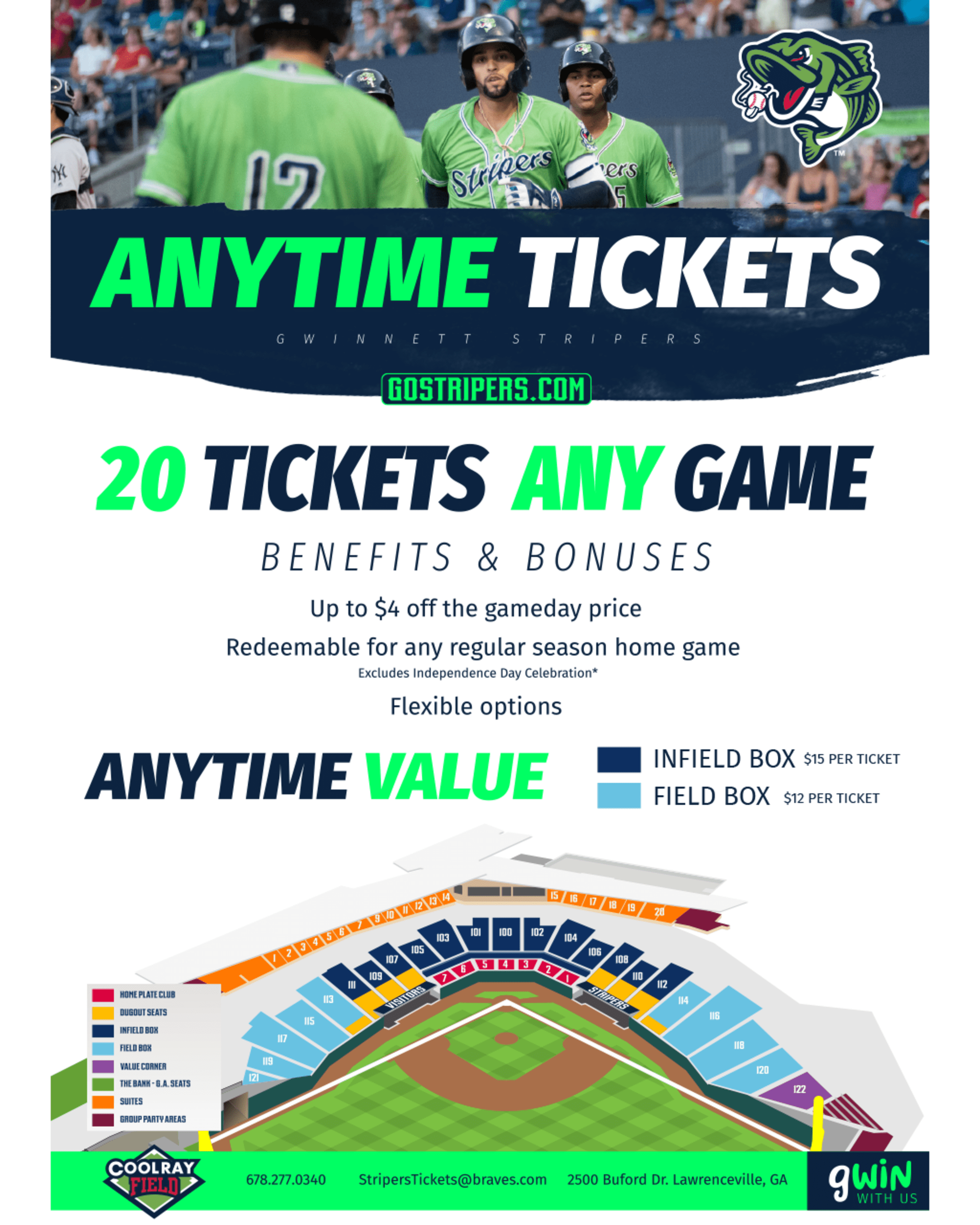 Anytime Tickets Stripers