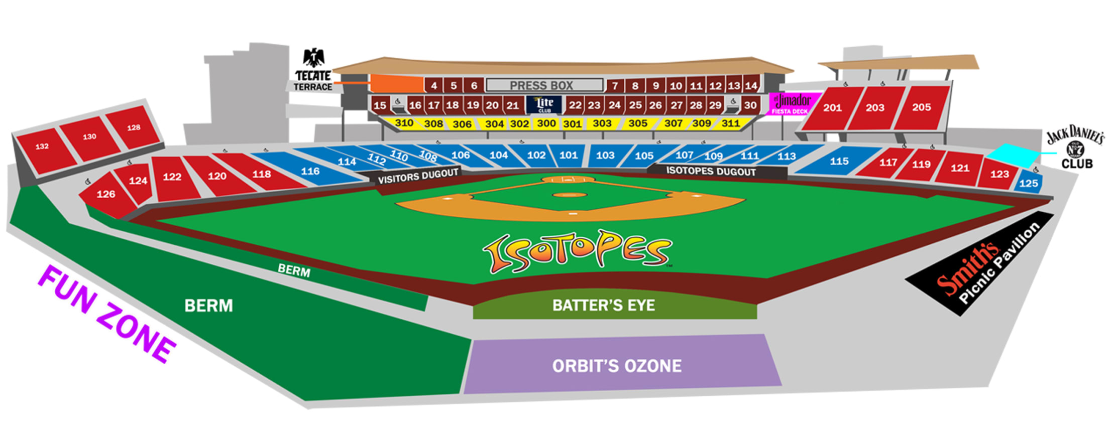 Seating Map | Isotopes