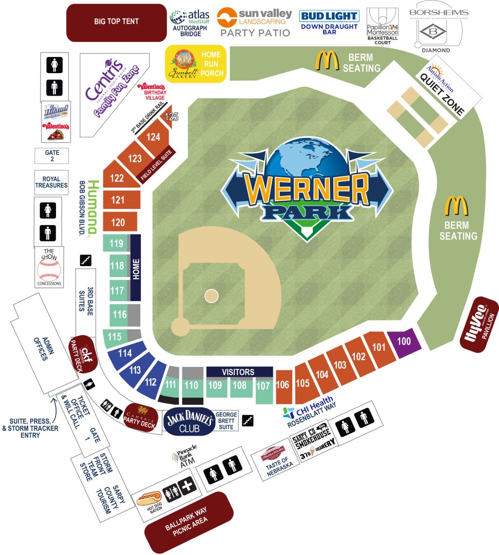 Werner Park map Storm Chasers
