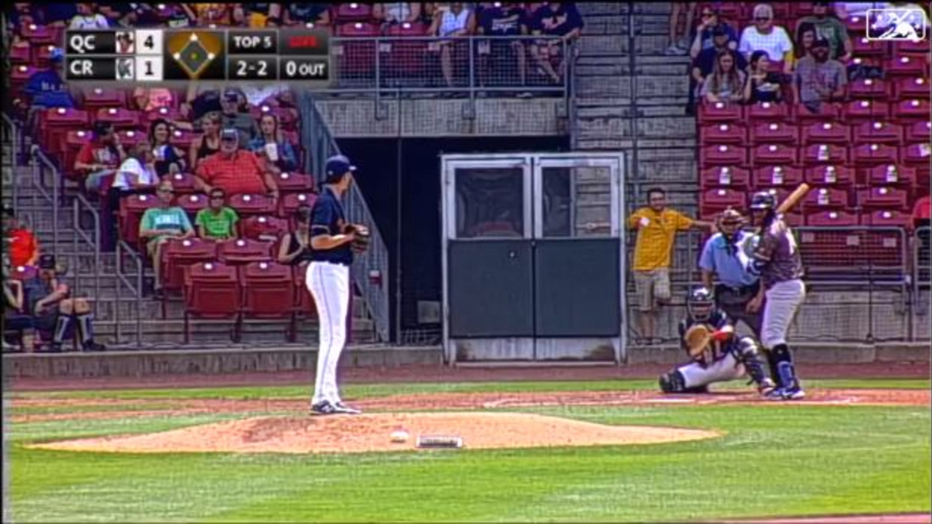 Matias slugs a long home run