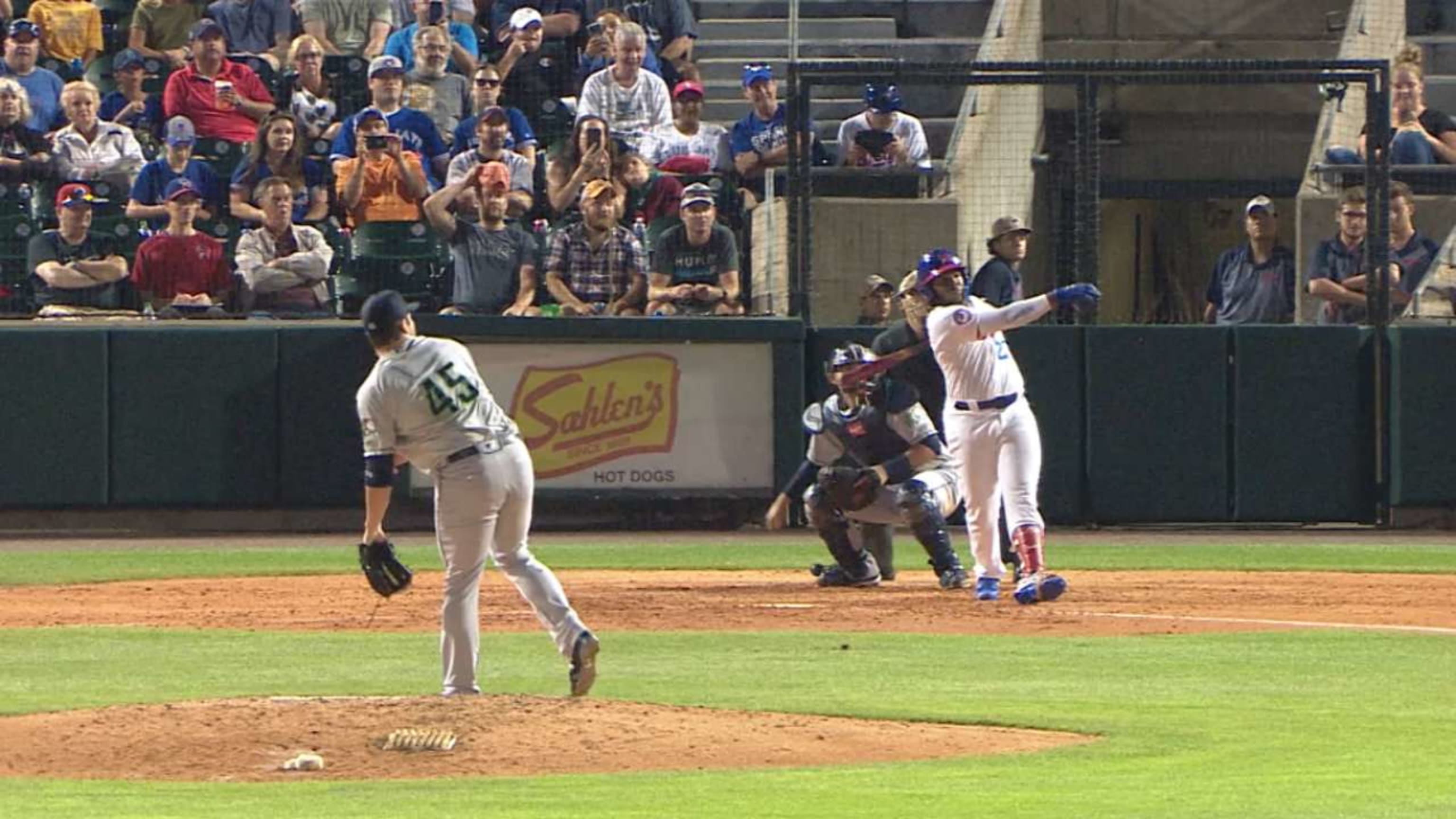 Buffalo Bisons third baseman Vladimir Guerrero Jr. (27) celebrates