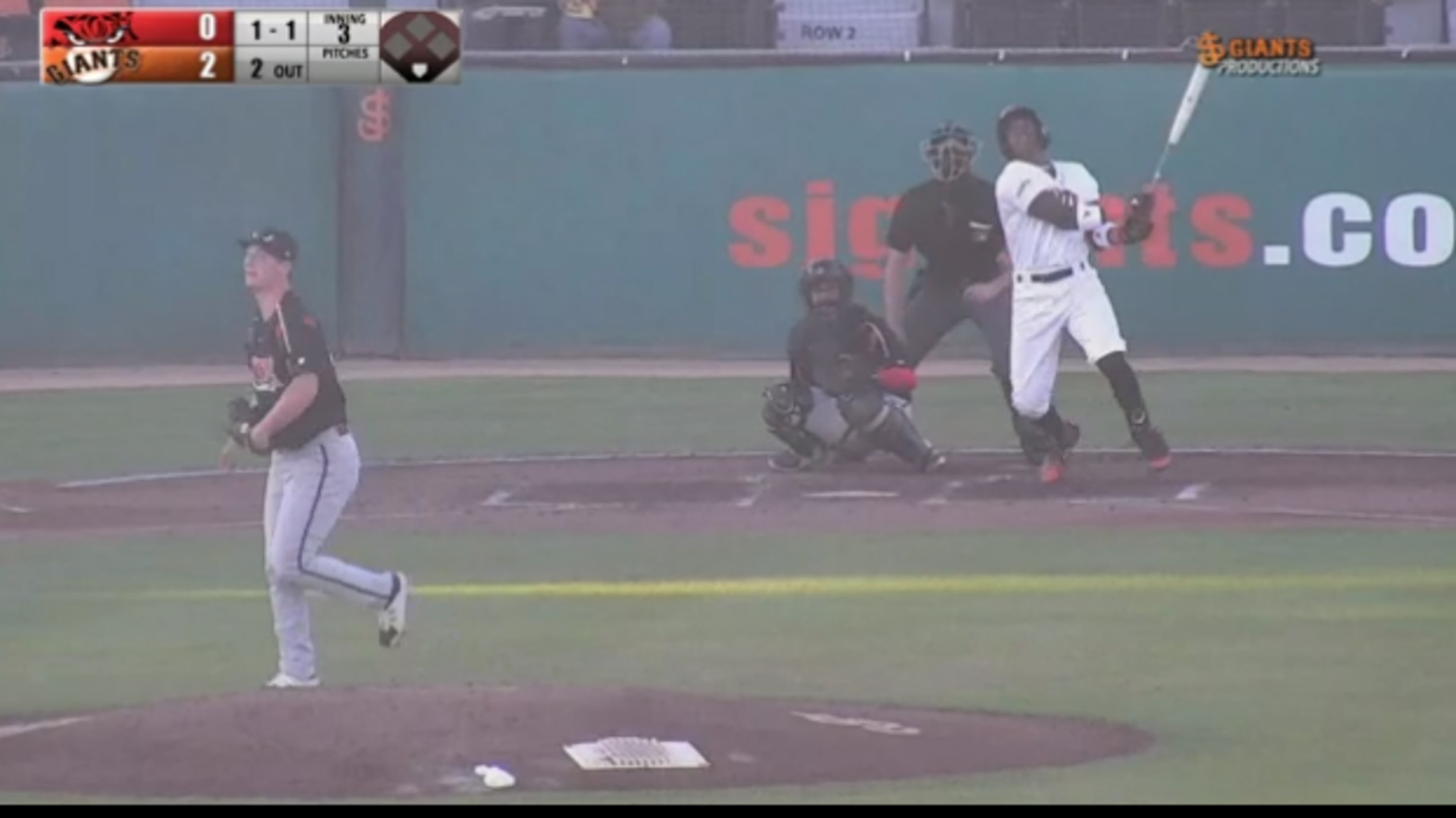 A 19-year old just hit a homer 49° off the bat the opposite way on top of  the shed 🤯 THAT. IS. NOT. NORMAL! Top prospect Marco Luciano belts  his