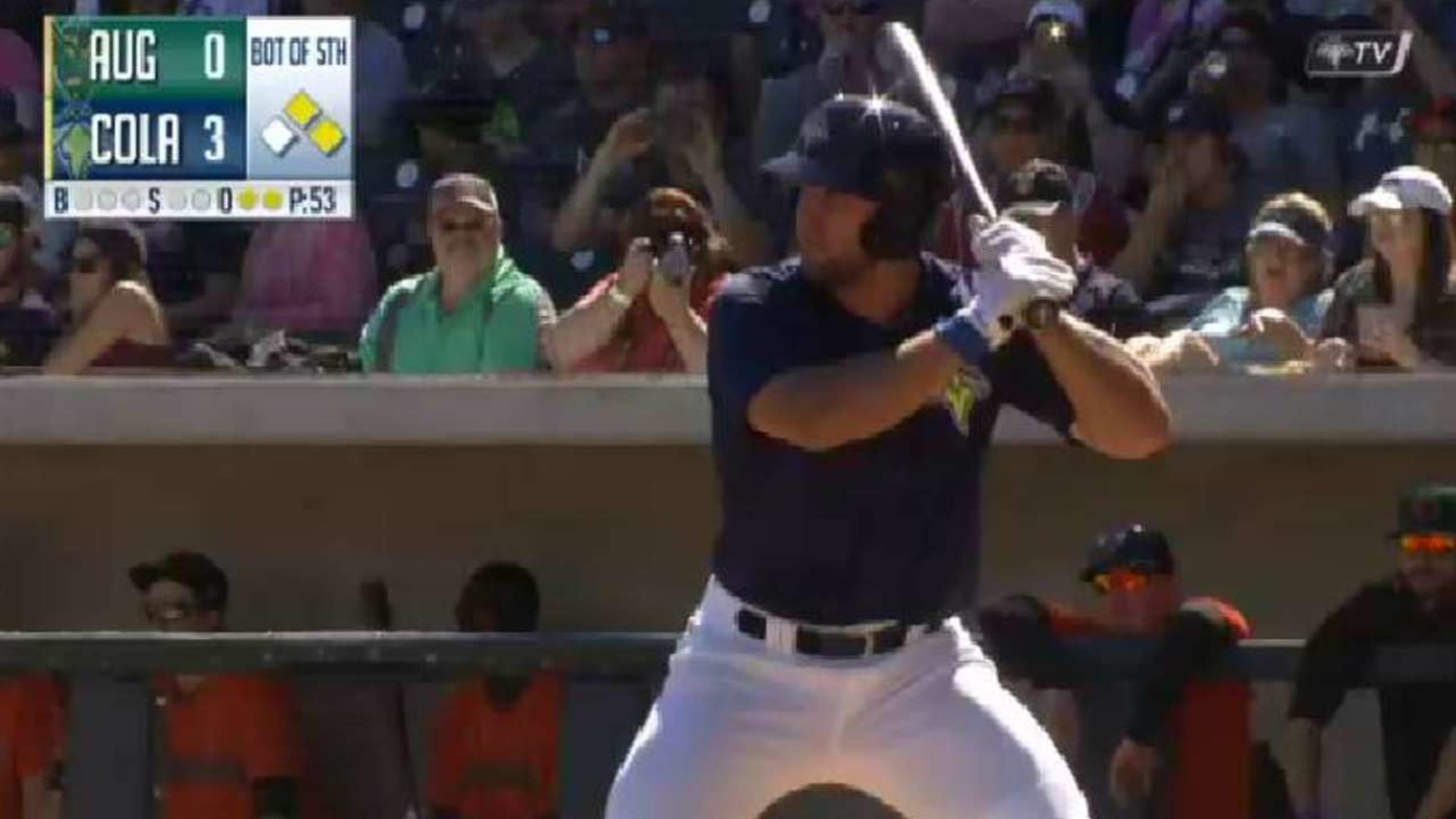 Tim Tebow hits a home run on the first pitch of his professional