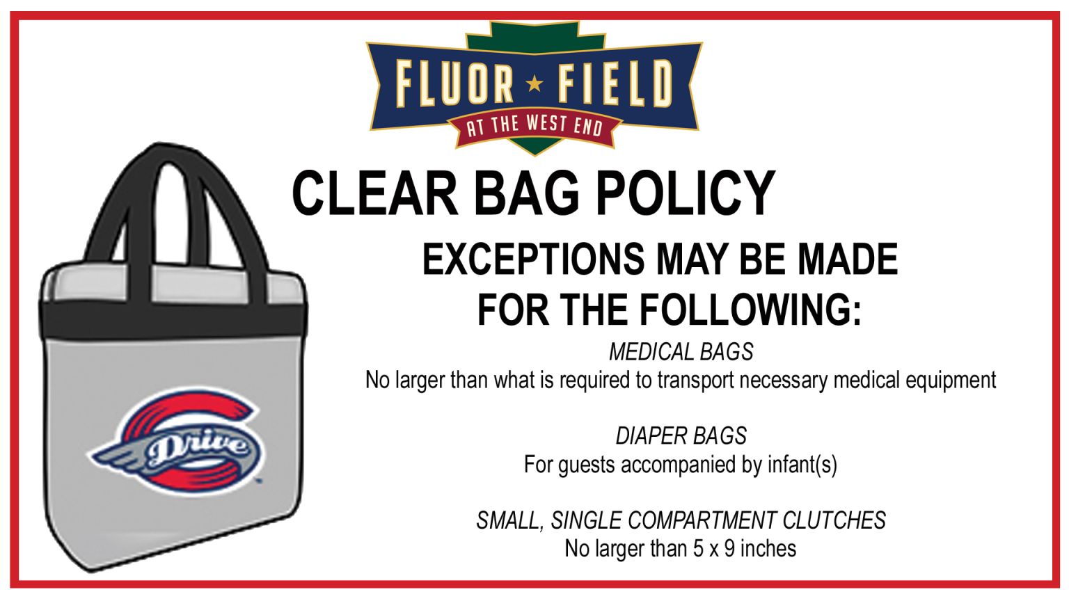 Fluor Field Bag Policy Drive
