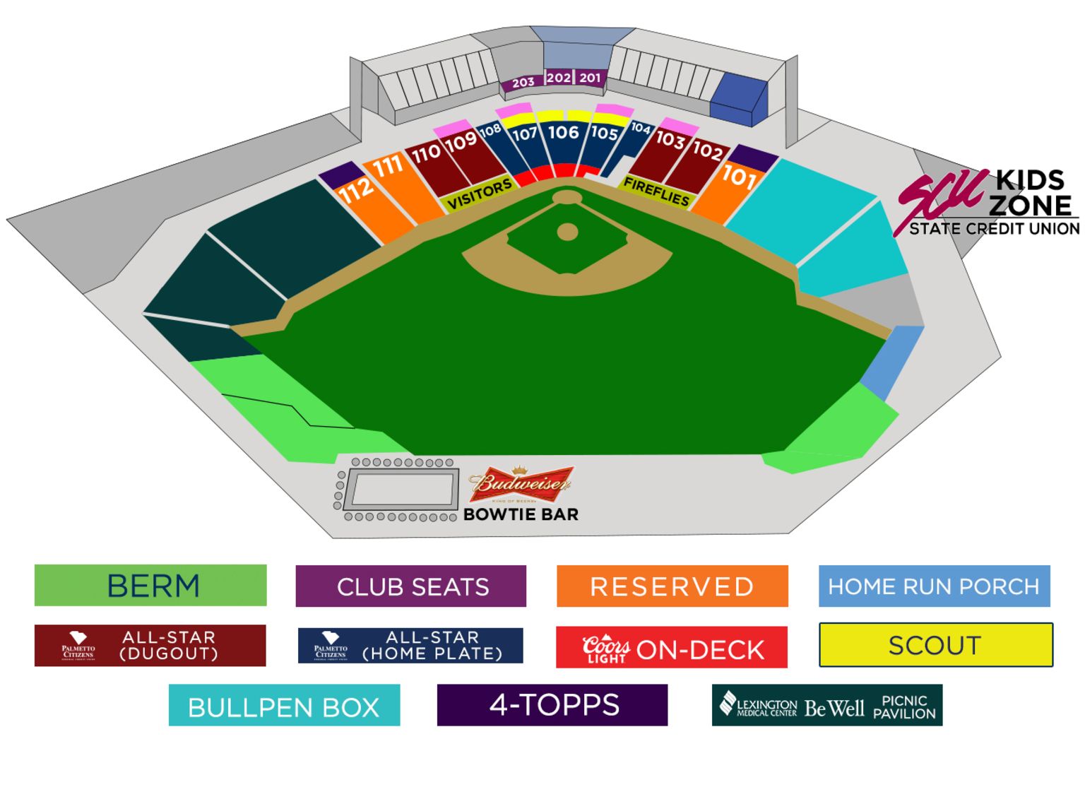 Segra Park Seating Chart Fireflies