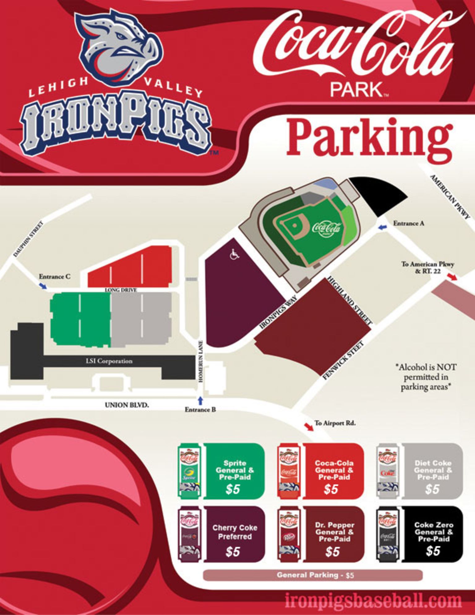 Parking CocaCola Park IronPigs