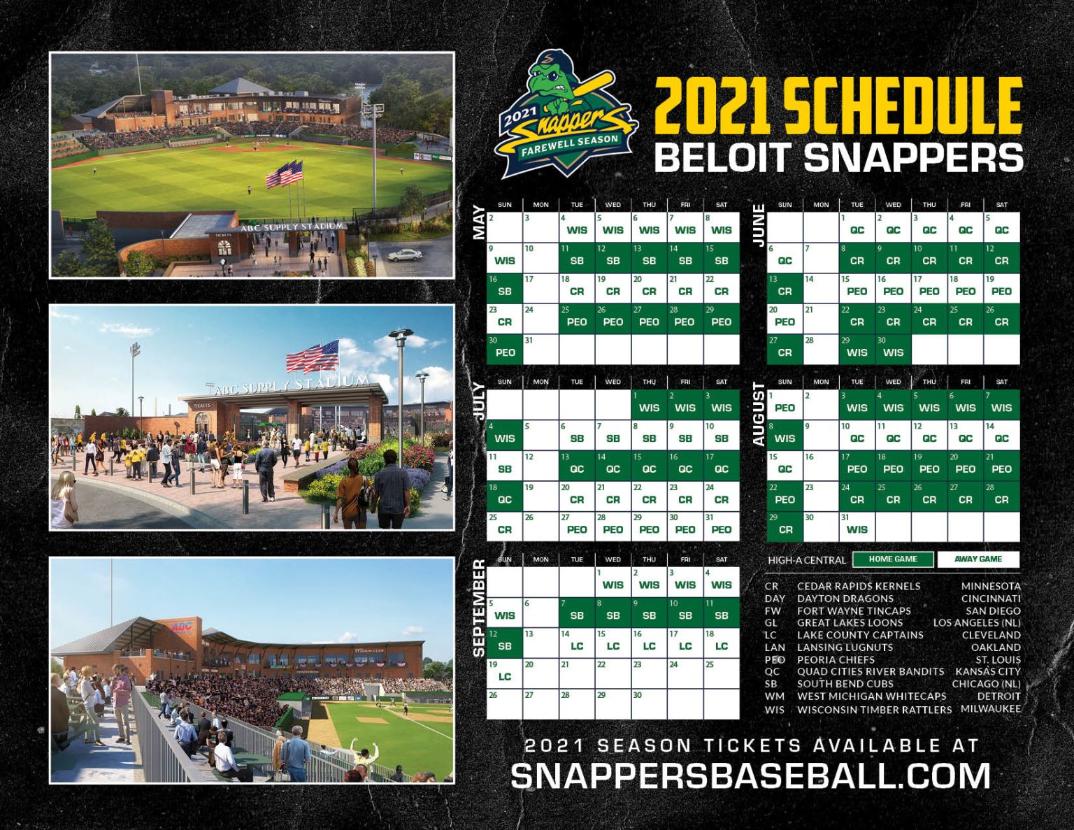 2021 Beloit Snappers Schedule PDF Snappers