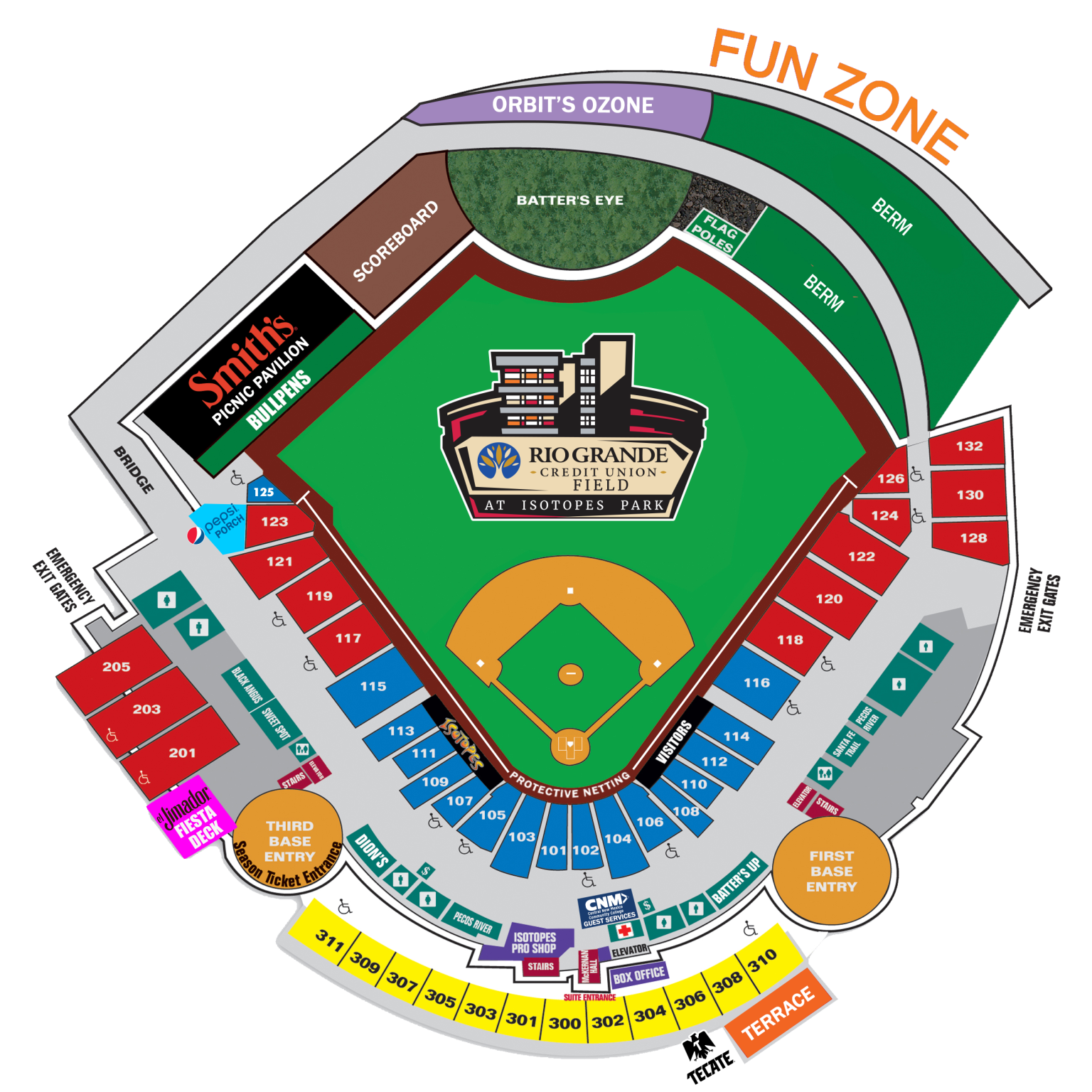 Seating Map | Isotopes